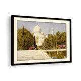 Taj Mahal In Bloom - Framed Wall Art