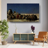 Camel Caravan Resting - Wall Canvas