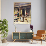 A Cultural Exchange - Floating Framed Canvas