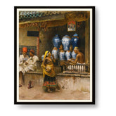 Market Scene - Framed Wall Art