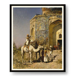 Camel Caravan At The Historical Site - Framed Wall Art