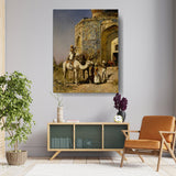 Camel Caravan At The Historical Site - Wall Canvas