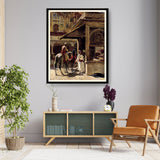 Market Scene In India - Framed Wall Art