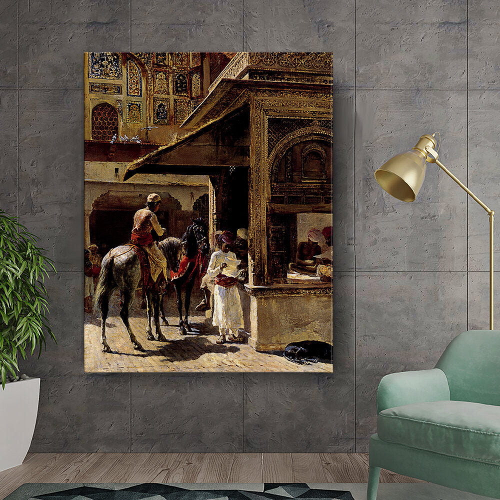 Kiran - Valipa - Market Scene In India - Wall Canvas