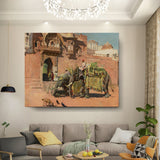 Kiran - Valipa - Majestic Elephants1 - Wall Canvas
