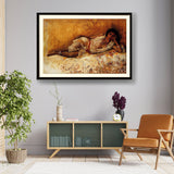 Reclining Beauty - Framed Wall Art