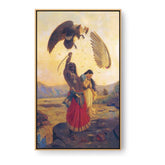 The Battle Of The Birds - Floating Framed Canvas