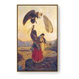 The Battle Of The Birds - Floating Framed Canvas