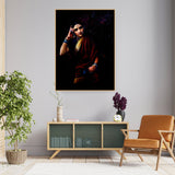 Pensive Beauty - Floating Framed Canvas