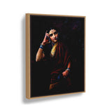 Pensive Beauty - Floating Framed Canvas