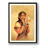 The Girl With The Pot - Framed Wall Art