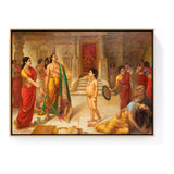 The Grief Of A Family - Floating Framed Canvas