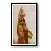 Woman With Water Pots - Framed Wall Art