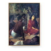 Sita Waiting - Floating Framed Canvas