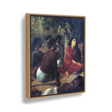 Sita Waiting - Floating Framed Canvas