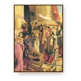 Courtly Encounter - Floating Framed Canvas