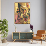 Courtly Encounter - Floating Framed Canvas