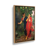 Two Women In Traditional Attire - Floating Framed Canvas