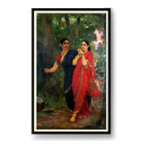 Two Women In Traditional Attire - Framed Wall Art