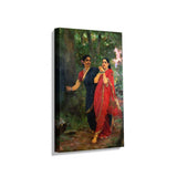 Two Women In Traditional Attire - Wall Canvas