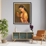 Woman Holding A Fruit1 - Framed Wall Art