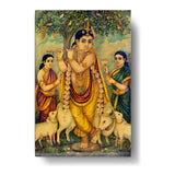Divine Flute Player - Wall Canvas