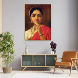 The Thoughtful Woman - Floating Framed Canvas