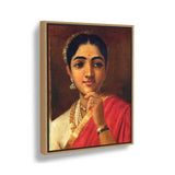 The Thoughtful Woman - Floating Framed Canvas