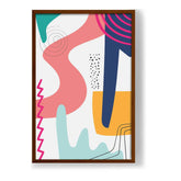 Kiran - Valipa - Abstract Forms In Color - Framed Canvas