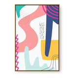 Kiran - Valipa - Abstract Forms In Color - Floating Framed Canvas