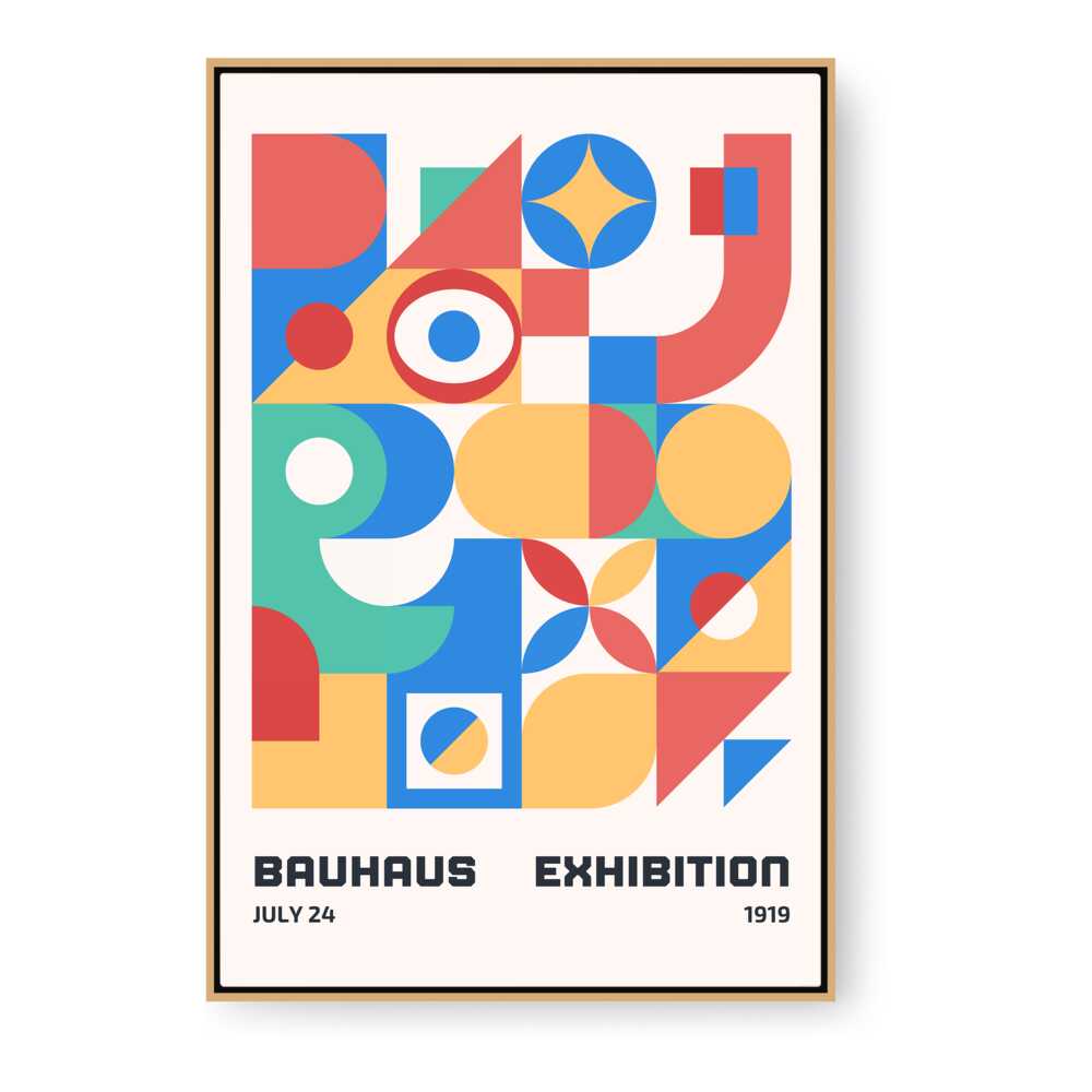 Kiran - Valipa - Bauhaus Exhibition Poster 4 - Floating Framed Canvas