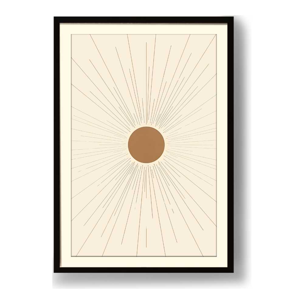 Kiran - Valipa - Radiant Sunburst 1 - Framed Wall Art