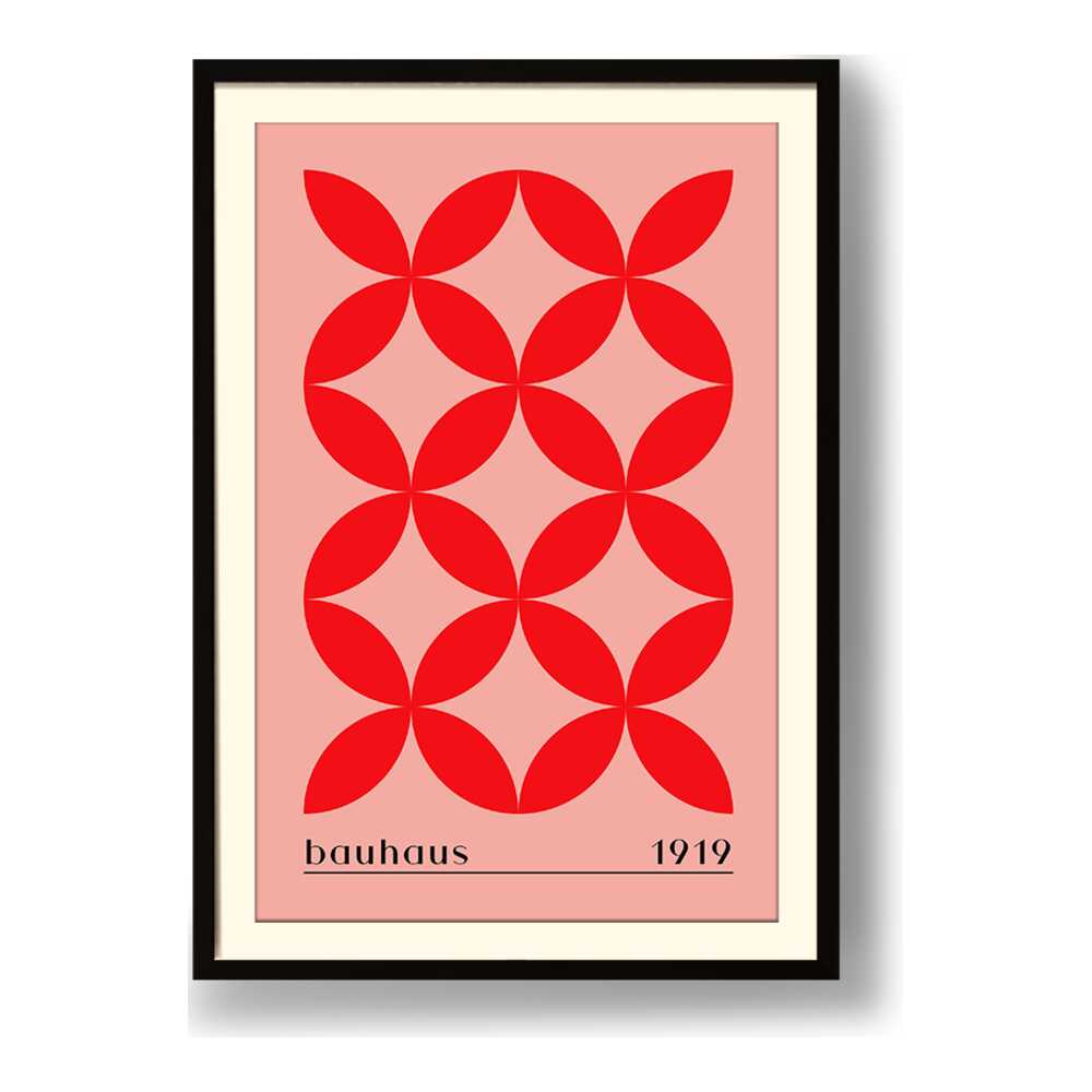 Kiran - Valipa - Bauhaus Pattern - Framed Wall Art