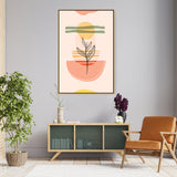 Serene Plant Form - Floating Framed Canvas