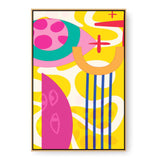 Kiran - Valipa - Vibrant Shapes - Floating Framed Canvas