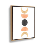 Phases Of The Moon Phases - Floating Framed Canvas