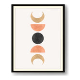 Phases Of The Moon Phases - Framed Wall Art