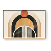 Geometric Arch With Circle - Floating Framed Canvas