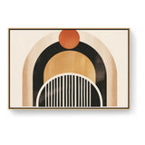 Geometric Arch With Circle - Floating Framed Canvas