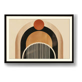 Geometric Arch With Circle - Framed Wall Art