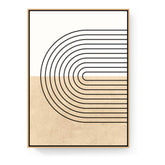 Curved Lines - Floating Framed Canvas