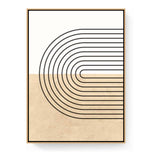 Curved Lines - Floating Framed Canvas