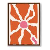 Organic Shapes In Warm Colors - Framed Canvas