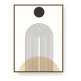 Geometric Harmony Blend - Floating Framed Canvas