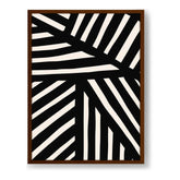 Monochrome Stripes - Framed Canvas