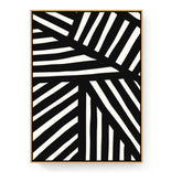 Monochrome Stripes - Floating Framed Canvas