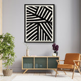 Monochrome Stripes - Framed Wall Art