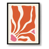 Fluid Shapes In Warm Tones - Framed Wall Art
