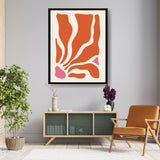 Fluid Shapes In Warm Tones - Framed Wall Art