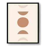 Warm Geometric Harmony Shapes - Framed Wall Art